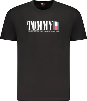 Produktbild von Tommy Hilfiger Jeans Herren T-Shirt Schwarz 487032 : Größe - L Größe: L
