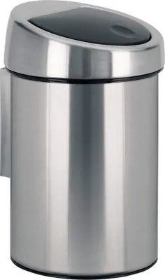 Image de Poubelle plastique Seau intérieur acier mat Anti-traces de doigts 3 litres Touch Bin