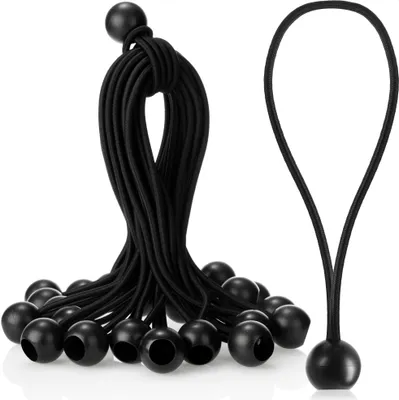 Produktbild von 25 schwarze Gummizugspanner für Zelte und Banner