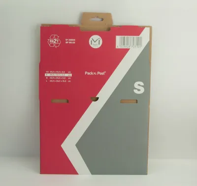 The image shows the back of a cardboard shipping box.
