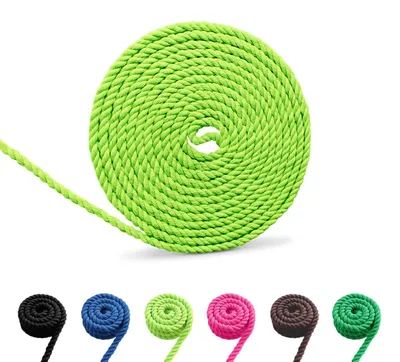 Productafbeelding van Baumkatoenen Kordel, Makramee Garne in Neongroen, 6mm, 10m