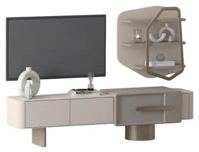 Immagine prodotto di Mobile TV moderno, colore beige, ampio spazio contenitivo, design elegante
