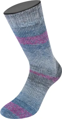 Produktbild von Lana Grossa - Meilenweit 100g Alpaca Print II 2209 dunkelgrau jeansblau hellblau graubraun fuchsia graublau
