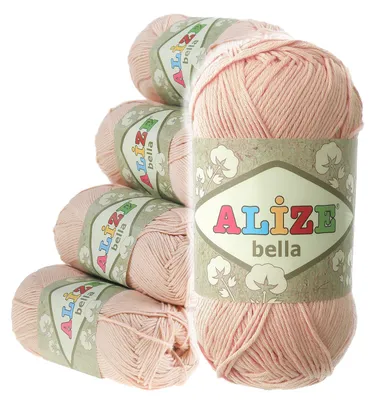 Naturstrickgarn, Strickgarn, Natur, Baumwollgarn, ALIZE BELLA 613 pastell rosa