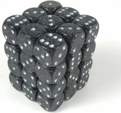 Produktbild von Chessex Ninja gesprenkeltes D6 12mm Würfelset (36 Stück)