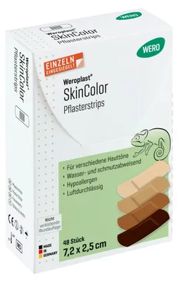 Produktbild von Weroplast® SkinColor Pflasterstrips Mix, 48 Stk