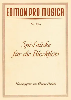 Produktbild von Spielstücke für die Blockflöte
