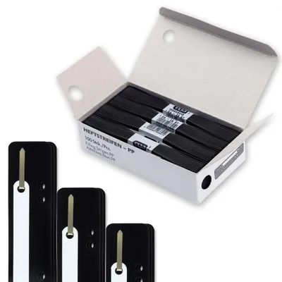Image de Bande de classement Elba courte/27591SW pour DIN A4 et A5 noir PP Inh.100