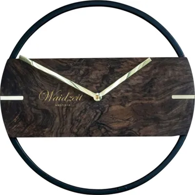 Produktbild von Waidzeit Wanduhr NOVUM Premium Holz mit Metallrahmen 30cm