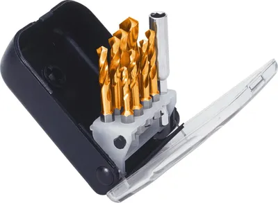 Produktbild von Exact Spiralbohrerbit-Set Tin beschichtet ClipSet F Spibo-Bits 3-10mm TIN