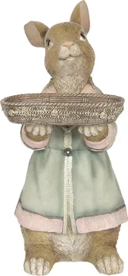 Produktbild von Clayre & Eef Figur Kaninchen 23x17x36 cm Braun Polyresin