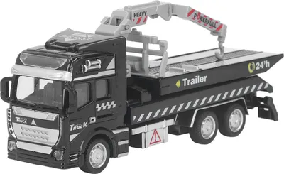 Produktbild von Polizei-Abschleppwagen-Modell, Metalllegierung, 19,9 cm Länge, Rettungs-Pullback-Spielzeug für große LKWs