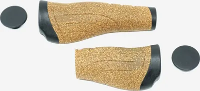 Produktbild von Fahrradgriffe Gel + Kork braun/schwarz ergonomisch geformte Lenkergriffe lang/kurz