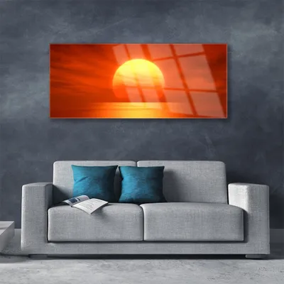 Produktbild von Acrylglasbilder 125x50 Wandbild Druck Sonne Landschaft