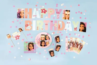 Zdjęcie produktu dla Barbie Party Happy Birthday Girlande