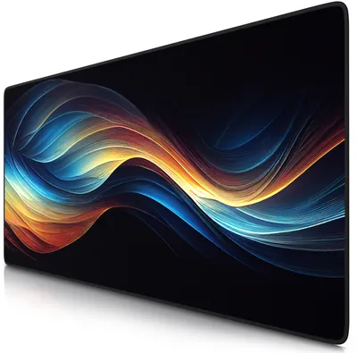 Produktbild von Titanwolf Gaming Mauspad XXL, 900 x 400 x 3 mm, Schreibtischunterlage, abwaschbar, rutschfeste Rückseite, Geschwindigkeit & Präzision, Abstract Panorama