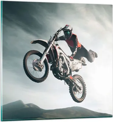 Produktbild von Bilder auf glas - Motor Sport Helm - 60x60cm - Glasbilder - Wandbilder - Kunstdruck - zum Aufhängen bereit - Wanddekoration aus Glas - Glas Bilder - Wandbild auf Glas - Einteilig - GAC60x60-4069