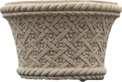 Produktbild von Schöner Blumentopf aus Steinguss perfekt für den Garten die Terrasse oder den Vorgarten ist Witterungsbeständig und Neu 40cm H, PO-1109