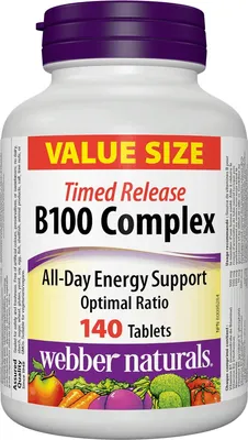 Zdjęcie produktu dla Webber Naturals, Kompleks B100, 140 tabletek