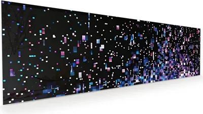 Produktbild von Glasbild 120x40cm in XXL für Wohnzimmer, Schlafzimmer Motiv Pixelmuster