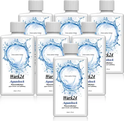 Produktbild von Wark24 Aquashock Wasserentkeimer 250ml - Gegen Geruchs & Luftbildung (7er Pack)