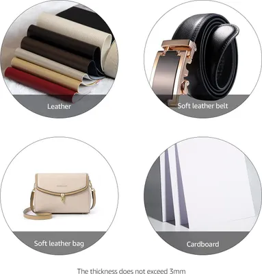 Produktbild von Leder-Lochzangen-Set 6-tlg. von Amazon Basics, Drehlochzange, silber,