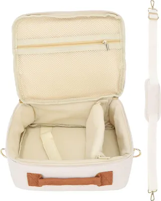 Produktbild von Kamerabeutel große Kapazität verdickte gepolsterte verstellbare Riemengriffe Reißverschlusshülle für CP910 1200 1300 DSLR Beige