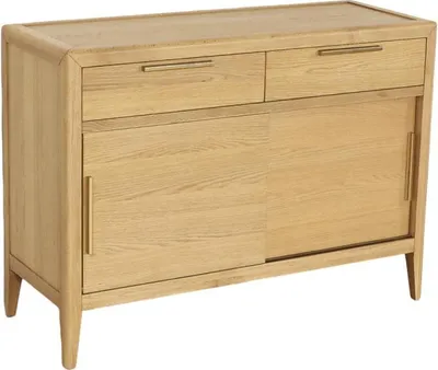 Produktbild von Kleines zeitgenössisches Buffet im Stil Eiche, 2 Türen und 2 Schubladen