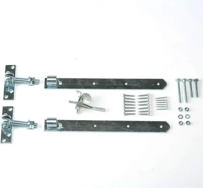 Produktbild von Torbeschläge verzinkt Gartentor-Set mit 2x Torband verstellbar Gartentorfalle