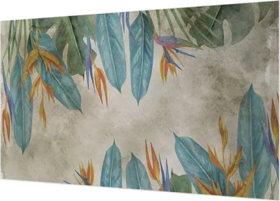 Produktbild von Fototapete - Wandbilder für Wohnzimmer - 416x254 - Dekorative Wandfolie - Modernes Design für Wanddekoration - Tapeten für Innenräume - Tropische Blumen