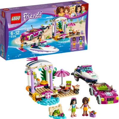 Produktbild von LEGO® Friends Andreas Rennboot-Transporter 41316
