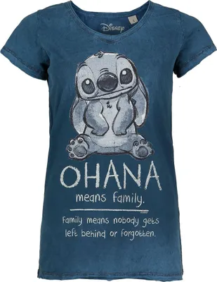 Produktbild von Lilo & Stitch T-Shirt Damen Las Ohana blau M