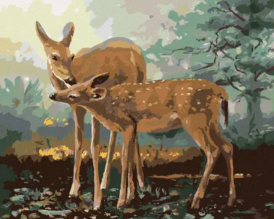 Produktbild von Zuty - Malen nach Zahlen - RICKE UND KITZ (D. RUSTY RUST), 40x50 cm, ohne Keilrahmen