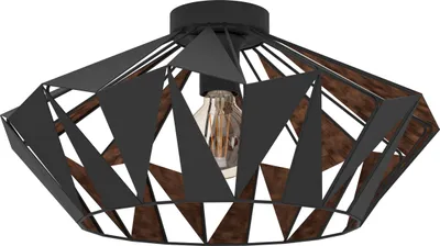 Produktbild von CARLTON 6 Wand-/Deckenleuchte Lampe Beleuchtung - H23,5 x Ø47 cm - schwarz, kupfer - 1X60W exkl. - IP20