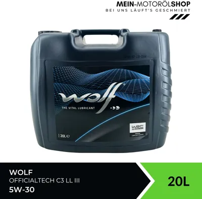 Produktbild von Wolf OfficialTech 5W-30 C3 LL III 20 Liter