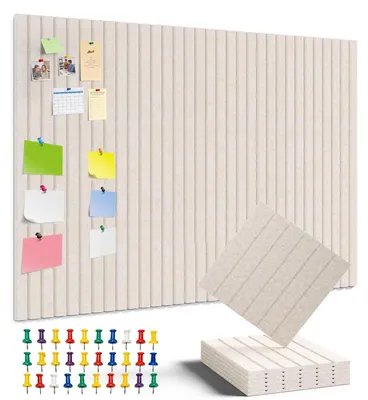 Imagen del producto de Pizarra de corcho con 30 clavijas, de 30 x 30 cm