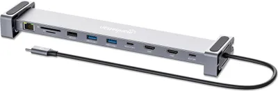 Produktbild von Manhattan 10-in-1 - Dockingstation - USB-C 3.2 (190398) (0766623190398)