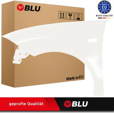 Zdjęcie produktu dla BLU Błotnik pasujący do Seat Altea 5P1/5P5 LB9A Lewy Biały CandyWeiss | 2004-2015 | Przedni Przód | Lakierowany | Gotowy do montażu | Stal