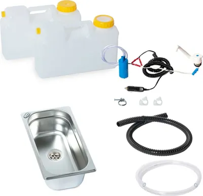 Produktbild von 12V Miniküche Campingküche Küchenblock Bausatz Spüle 325x176x100mm Novo W Aktion