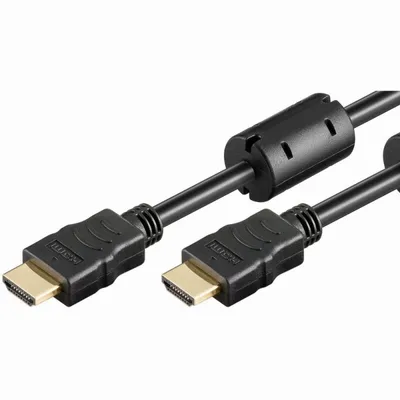 Image de HDMI A mâle vers HDMI A mâle OD6mm doré, 3m