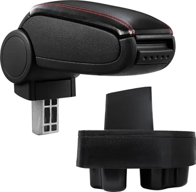 Immagine prodotto di Copri bracciolo centrale in pelle nero / rosso per Opel Corsa C 2000-2006
