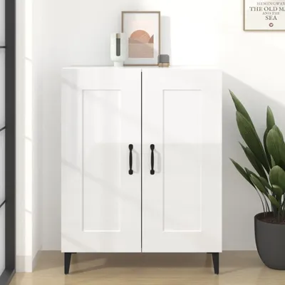 Zdjęcie produktu dla vidaXL Kredens biały wysoki połysk 69,5x34x90 cm materiał drewnopochodny