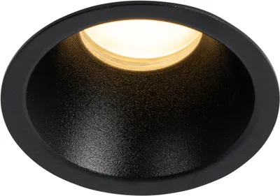 Zdjęcie produktu dla QAZQA – nowoczesny, czarny reflektor do montażu wpuszczanego 35 mm IP44 – pokój dzienny I sypialnia – okrągły, aluminiowy – przystosowany do żarówek LED GU10