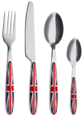 Image de Ensemble de couverts EXZACT "Union Jack", 24 pièces, en acier inoxydable, pour 6 personnes