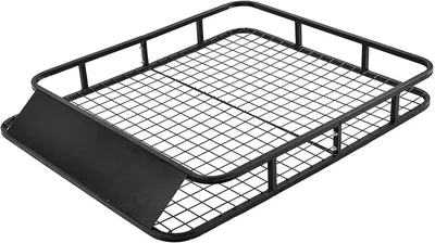 Image de Support de toit universel FANTASK, panier de toit en métal, porte-bagages pour voiture, capacité jusqu'à 75 kg