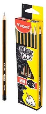 Obrázek produktu pro 12x Maped M850022 BLACK'PEPS tužka, 2B, černá/oranžová
