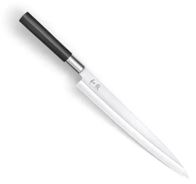 Zdjęcie produktu dla kai Wasabi Black, Nóż Yanagiba, 24 cm, Stal nierdzewna, 1 szt.
