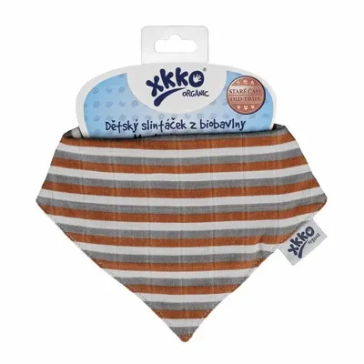 Obrázek produktu pro XKKO - slintáček Organic Staré časy Brown Stripes