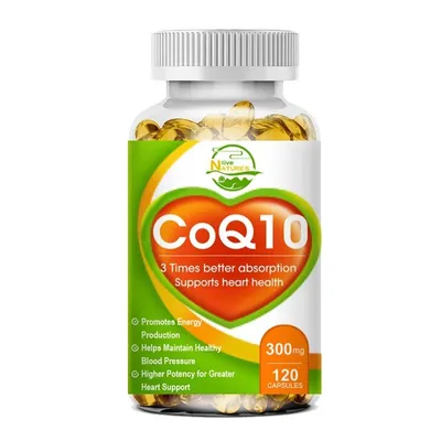 Image de Coenzyme Q10 300 mg, 120 gélules, haute absorption, 98 % d'ubiquinone, CoQ10 pure et naturelle