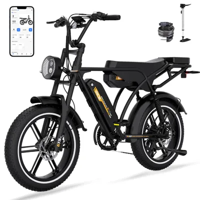 Produktbild von RCB 20 Zoll Elektrofahrrad,48 V/15.6 Ah Doppelakku,90–120 km Reichweite,APP/NFC Smart Control,120 kg Tragkraft,Erwachsene Unisex